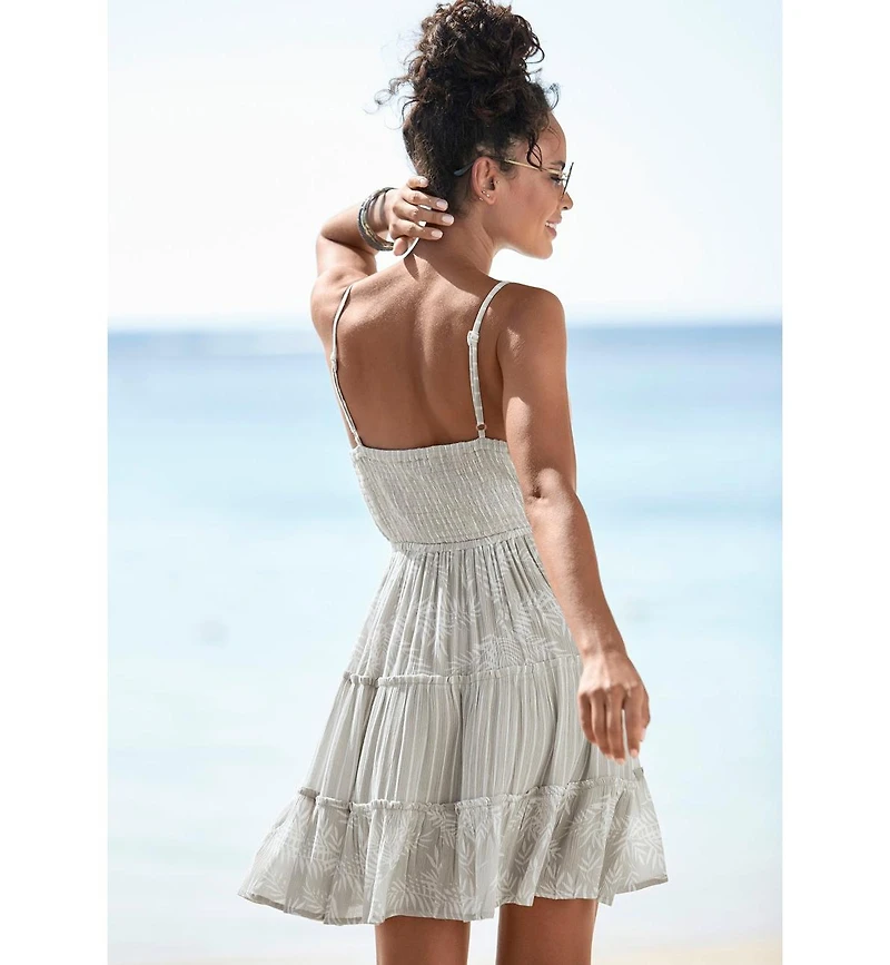 Lascana Women's Mixed Print Cover up Beach Dress
