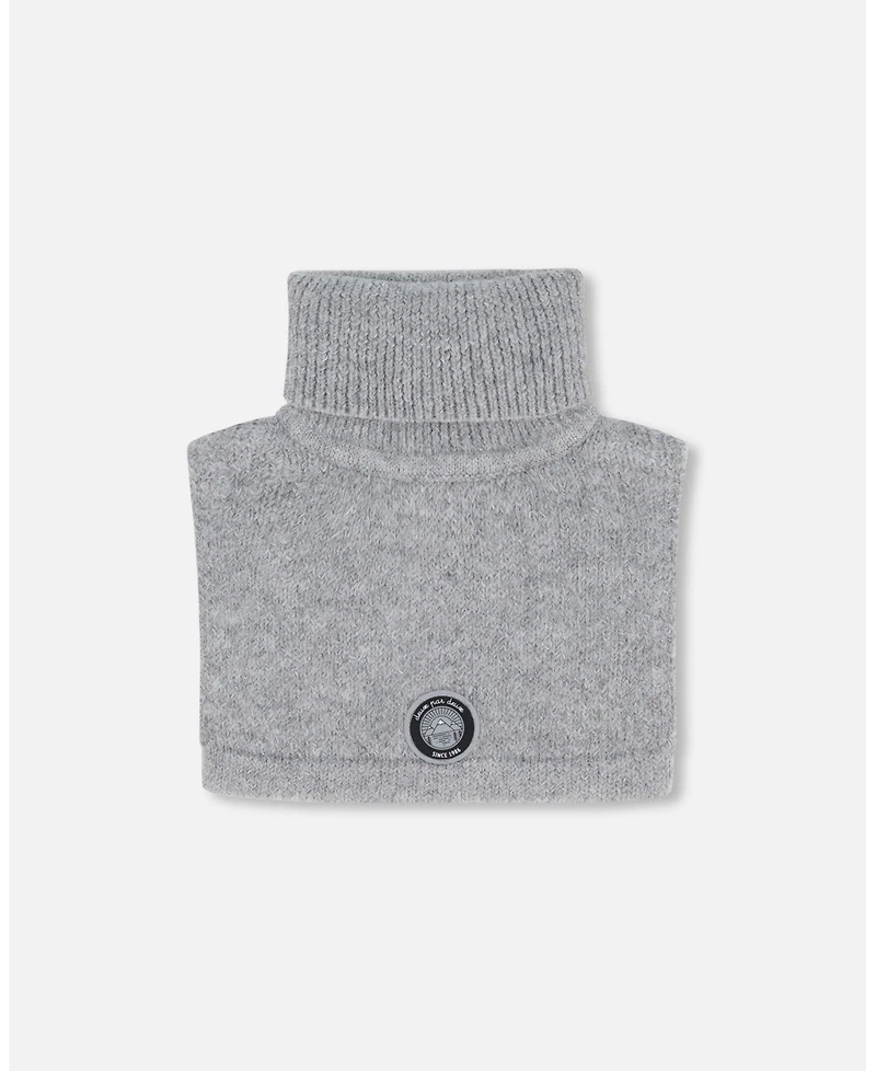 Deux par Kids Unisex Turtleneck Neckwarmer Heather Gray - Toddler|Child