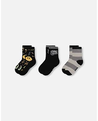 Deux par Boy 3-Pack Knit Socks Black - Toddler|Child