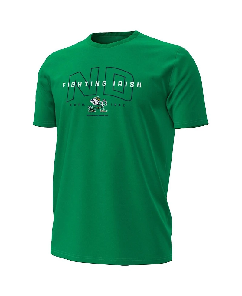 Under Armour Men's Green Notre Dame Fighting Irish Overlay Performance T-Shirt