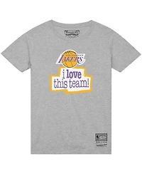 Mitchell & Ness Men's Heather Gray Los Angeles Lakers I Love This Team T-Shirt