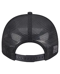New Era Men's Black Miami Heat Team Rope A-Frame 9FIFTY Snapback Hat