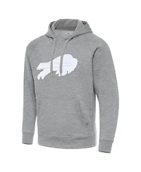 Antigua Men's Heather Gray Buffalo Bills Victory Pullover Hoodie