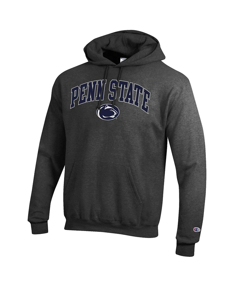 Champion Men's Charcoal Penn State Nittany Lions Arched Logo Fleece Pullover Hoodie