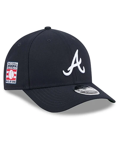 New Era Men's Navy Atlanta Braves Baseball Hall of Fame 9FORTY M-Crown Adjustable Hat