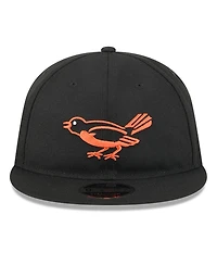 New Era Men's Black Baltimore Orioles Baseball Hall of Fame Retro Crown 9FIFTY Adjustable Hat