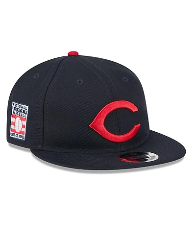 New Era Men's Navy Cleveland Guardians Baseball Hall of Fame Retro Crown 9FIFTY Adjustable Hat