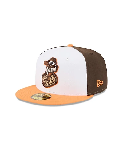 New Era Men's White Bowling Green Hot Rods Theme Nights 59FIFTY Fitted Hat