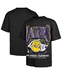 '47 Brand Men's Black Los Angeles Lakers Past Champs Collection Flashbulb Foundation T-Shirt