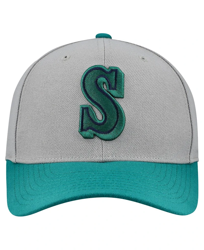 Mitchell & Ness Men's and Women's Gray Seattle Mariners Basic Coop Pro Adjustable Hat