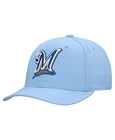 Mitchell & Ness Men's and Women's Powder Blue Milwaukee Brewers Basic Coop Pro Adjustable Hat