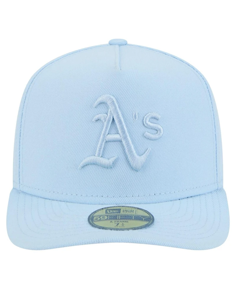 New Era Men's Light Blue Athletics Color Pack A-Frame 59FIFTY Fitted Hat