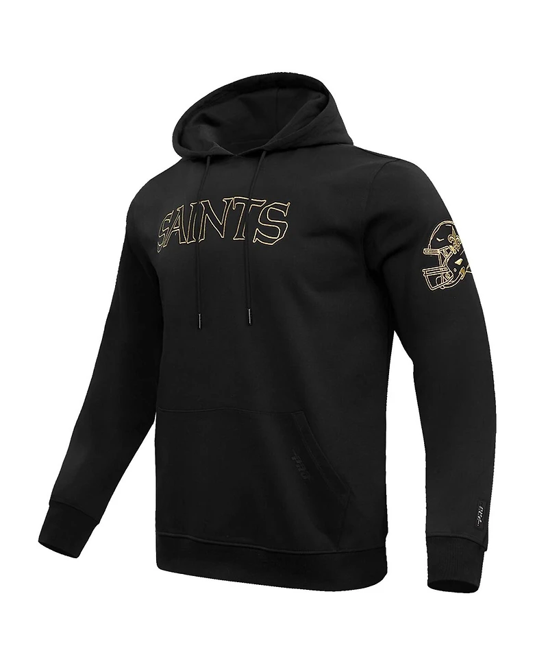 Pro Standard Men's Black New Orleans Saints Classic Chenille Pullover Hoodie