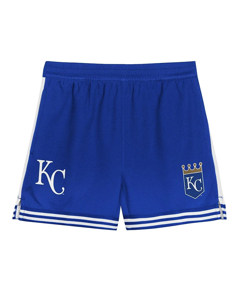 Outerstuff Toddler 2-Piece Light Blue/Royal Kansas City Royals Pinch Hitter Infielder T-Shirt and Shorts Set