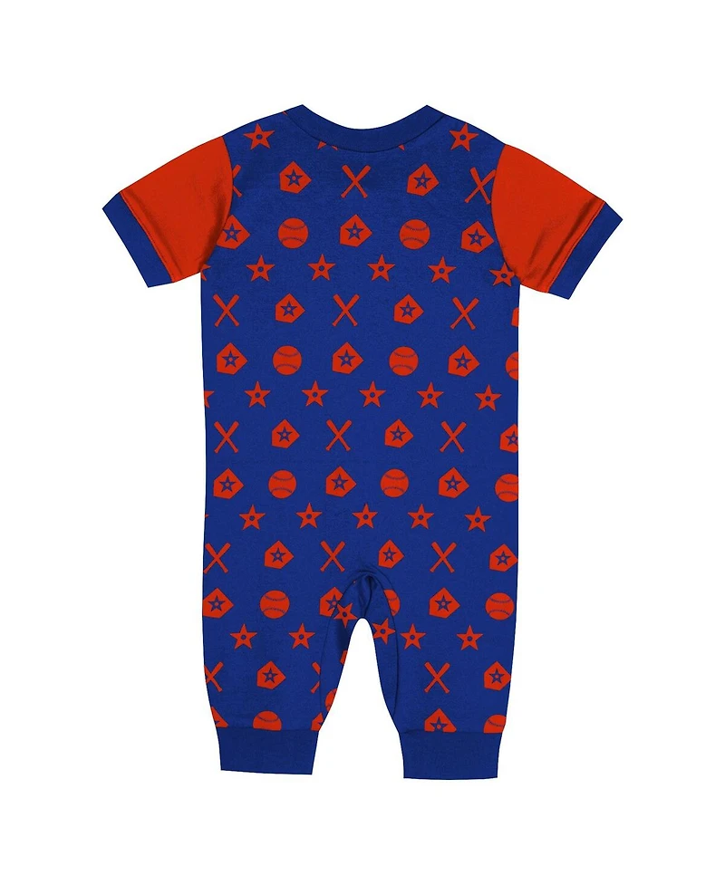 Outerstuff Baby Boys and Girls Blue New York Mets Full-Snap Coverall Bodysuit