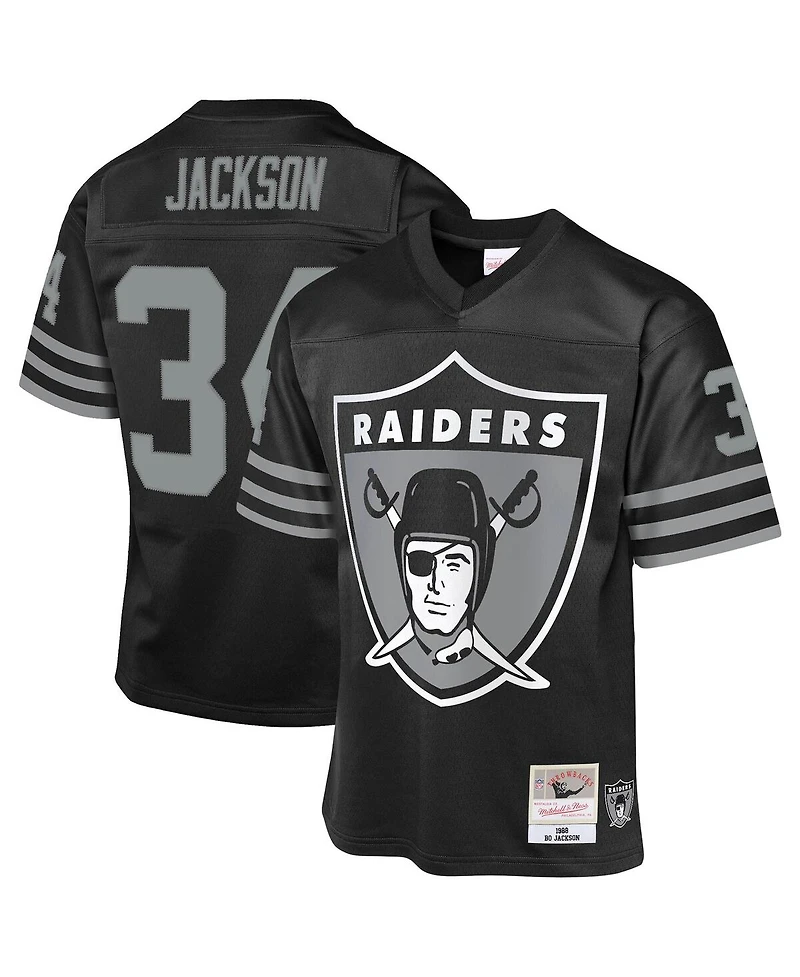 Mitchell & Ness Big Boys and Girls Bo Jackson Black Las Vegas Raiders 1988 Throwback Fashion Jersey