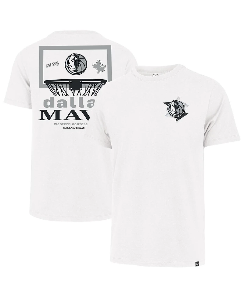 '47 Brand Men's White Dallas Mavericks City Edition Backboard Franklin T-Shirt