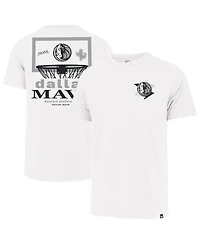 '47 Brand Men's White Dallas Mavericks City Edition Backboard Franklin T-Shirt
