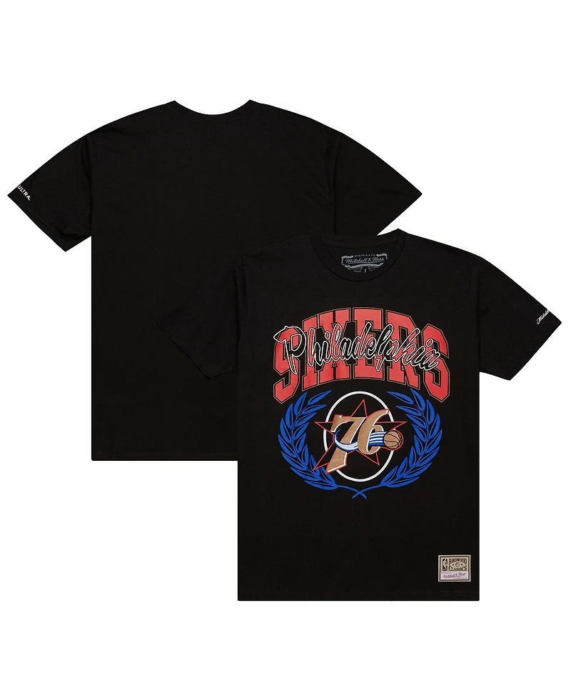 Mitchell & Ness Men's Black Philadelphia 76ers Nba x Michelob Ultra Rewind Ii T-Shirt
