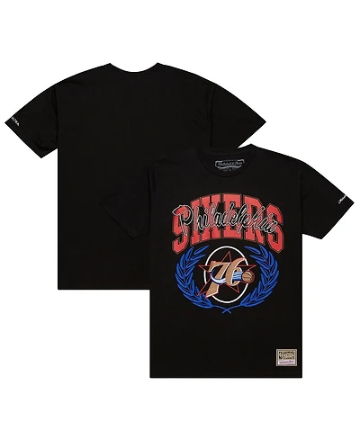 Mitchell & Ness Men's Black Philadelphia 76ers Nba x Michelob Ultra Rewind Ii T-Shirt