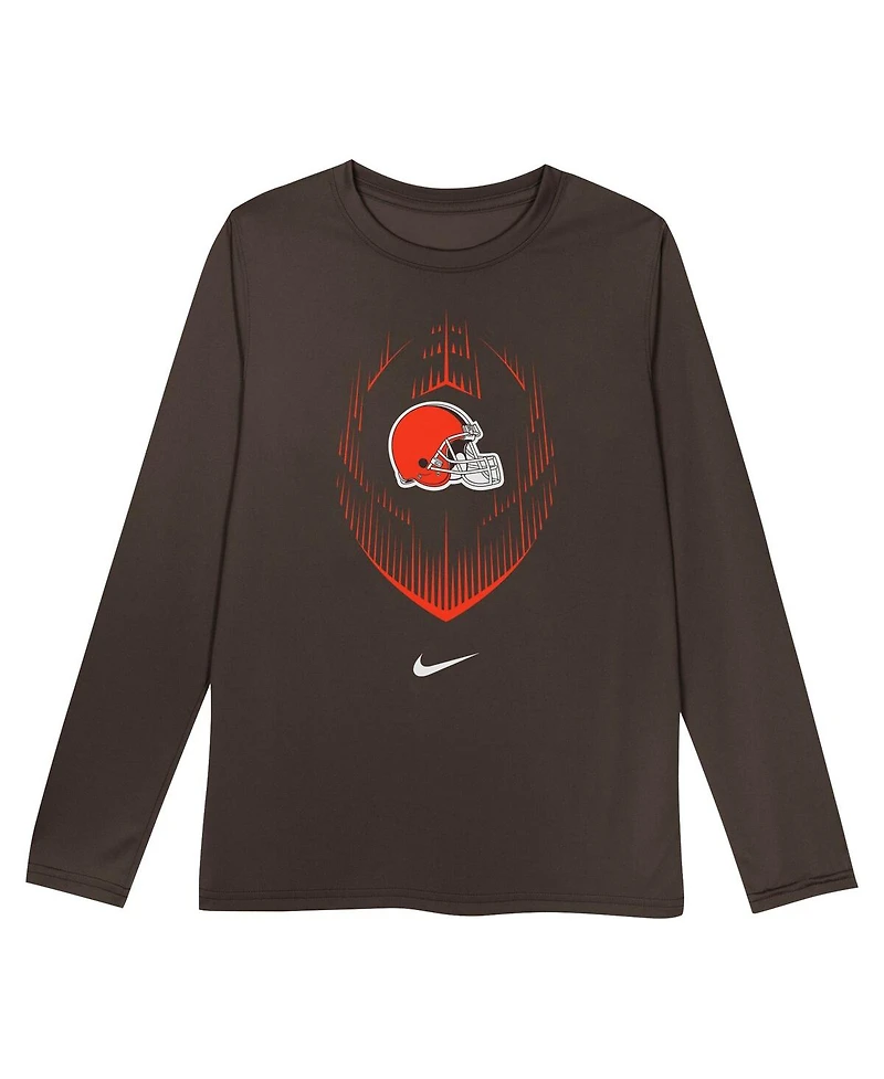 Nike Toddler Brown Cleveland Browns Legend Icon Long Sleeve T-Shirt