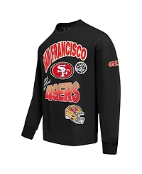 Pro Standard Men's Black San Francisco 49ers Turn It Up Drop Shoulder Pullover Sweatshirt