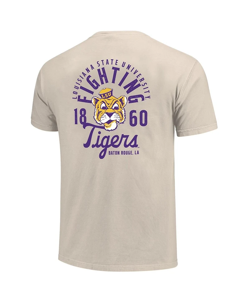 Image One Men's Cream Lsu Tigers Big Tall Mascot Overlay Essential Pocket T-Shirt