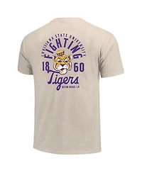 Image One Men's Cream Lsu Tigers Big Tall Mascot Overlay Essential Pocket T-Shirt