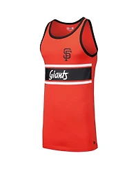 New Era Men's Orange San Francisco Giants Jersey Ringer Tank Top T-Shirt