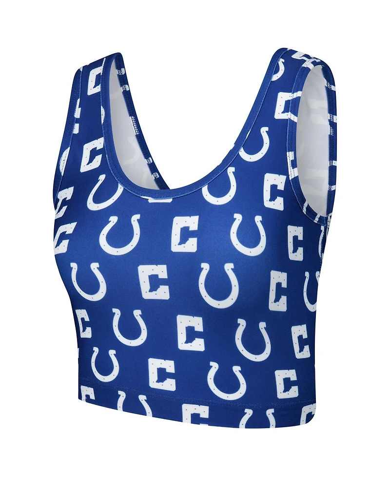 Concepts Sport Women's Royal Indianapolis Colts Record Allover Print Bralette