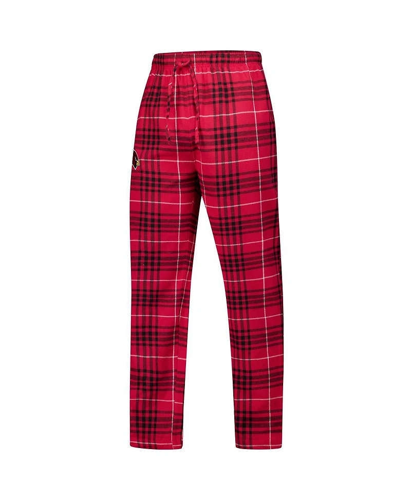 Concepts Sport Men's 2-Piece Cardinal/Black Arizona Cardinals Vector Top and Flannel Pants Sleep Set