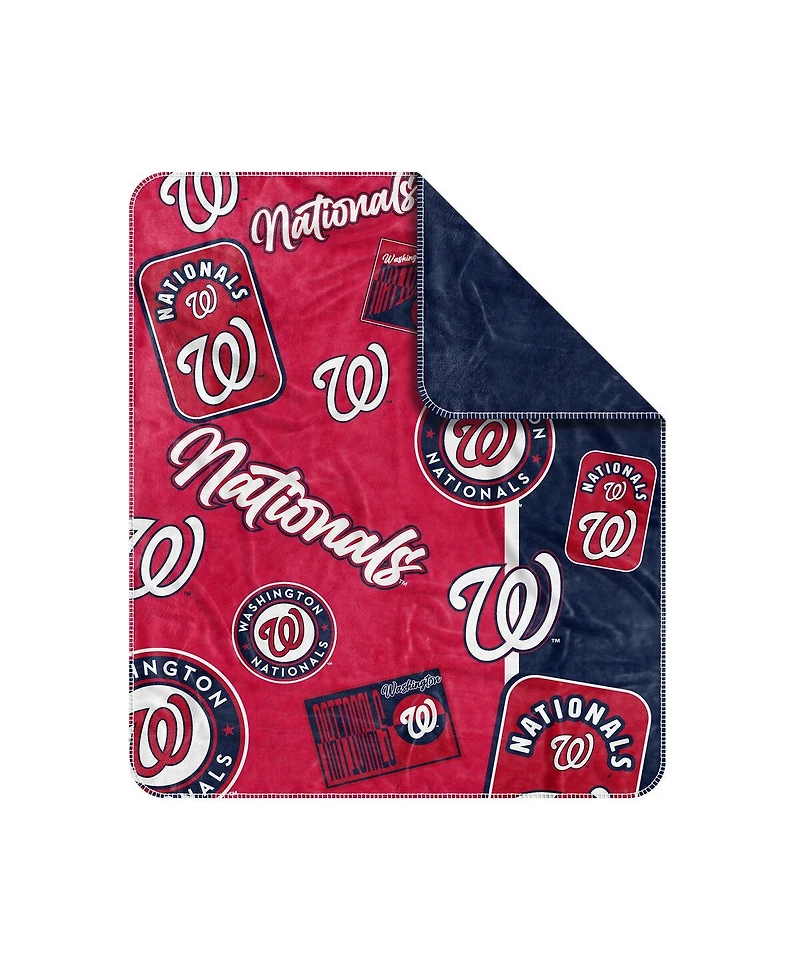 Logo Brands Washington Nationals 50" x 60" Dream Weave Throw Blanket