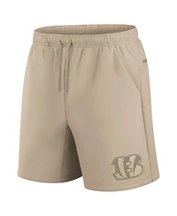 Fanatics Men's and Women's Khaki Cincinnati Bengals Elements Super Soft Fleece Shorts