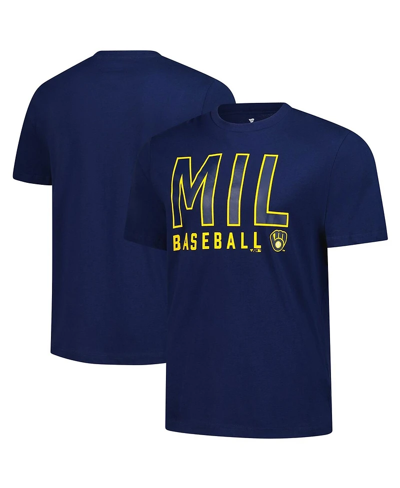 Fanatics Men's Navy Milwaukee Brewers T-Shirt
