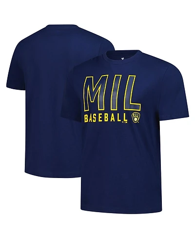 Fanatics Men's Navy Milwaukee Brewers T-Shirt