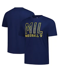 Fanatics Men's Navy Milwaukee Brewers T-Shirt
