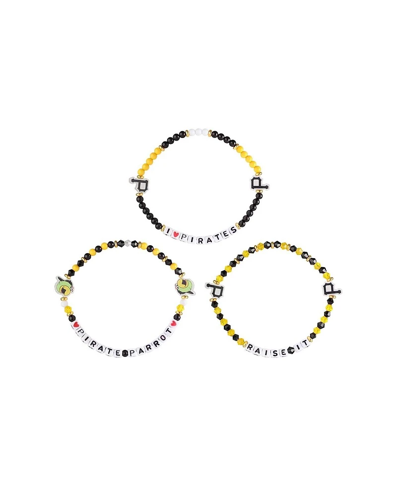 Foco Pittsburgh Pirates 3-Pack Friendship Bracelet Set