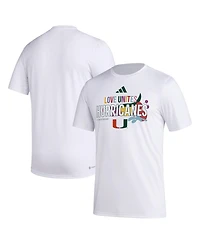 Adidas x Rich Mnisi Pride Collection Men's White Miami Hurricanes Pregame Aeroready T-Shirt