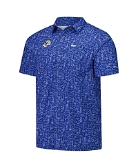 Columbia Pfg Men's Royal Los Angeles Rams Super Slack Tide Omni-Wick Button-Up Shirt
