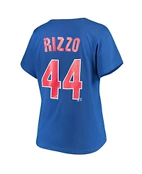 Majestic Women's Anthony Rizzo Royal Chicago Cubs Name Number T-Shirt