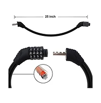 Bike Lock 4 Digit Resettable Combination Cable for Bicycle, 2 Feet x 1/2 Inch
