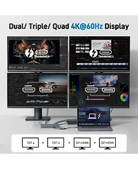 Acer Thunderbolt 4 Dock for 4 Monitors | 16-in-1 Usb-c Docking Station with 40Gbps Speed, 4K60Hz, 8K Support, 160W Power, 2.5Gbps Ethernet | Compatibl
