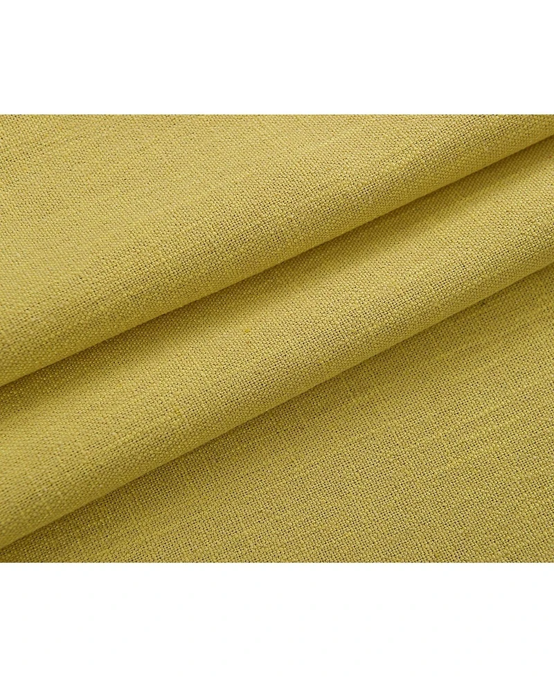 Kate Aurora Teen Decor Poly Cotton Pastel Yellow Colored Grommet Top Window Valance