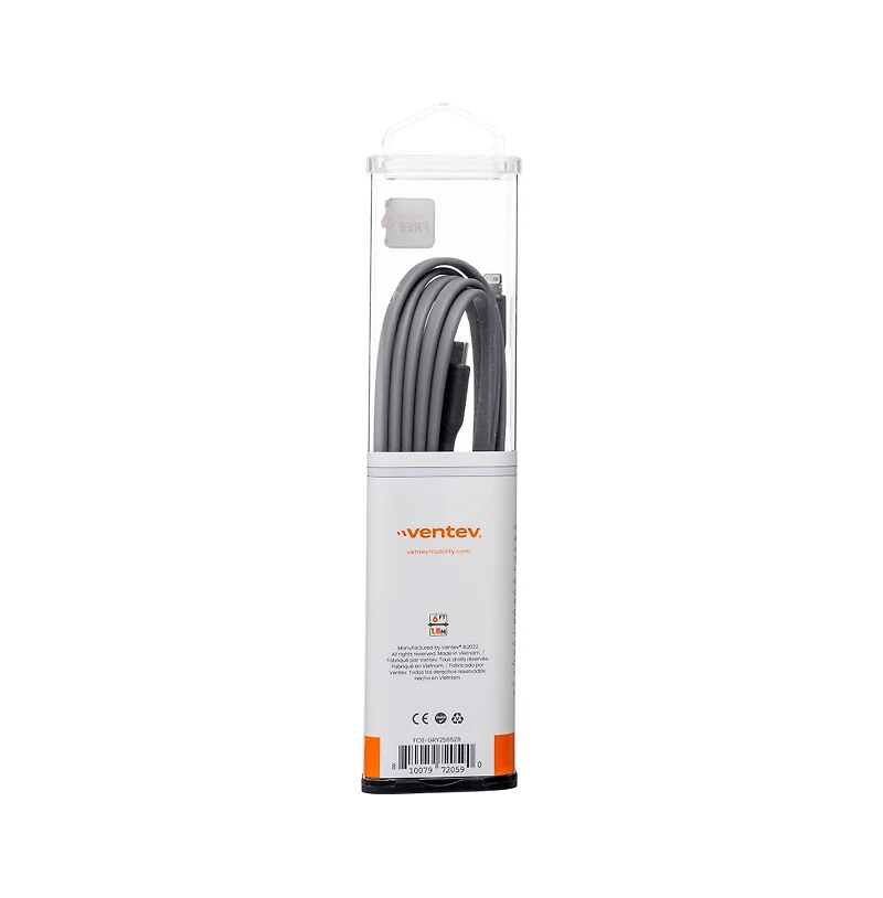 Ventev Flat Usb C to Apple Lightning High Speed Tangle-Free 6 Foot Cable