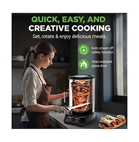 NutriChef Vertical Rotisserie Oven - Rotating Kebob Cooker