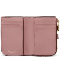 kate spade new york Deco Pebbled Leather Small Compact Wallet