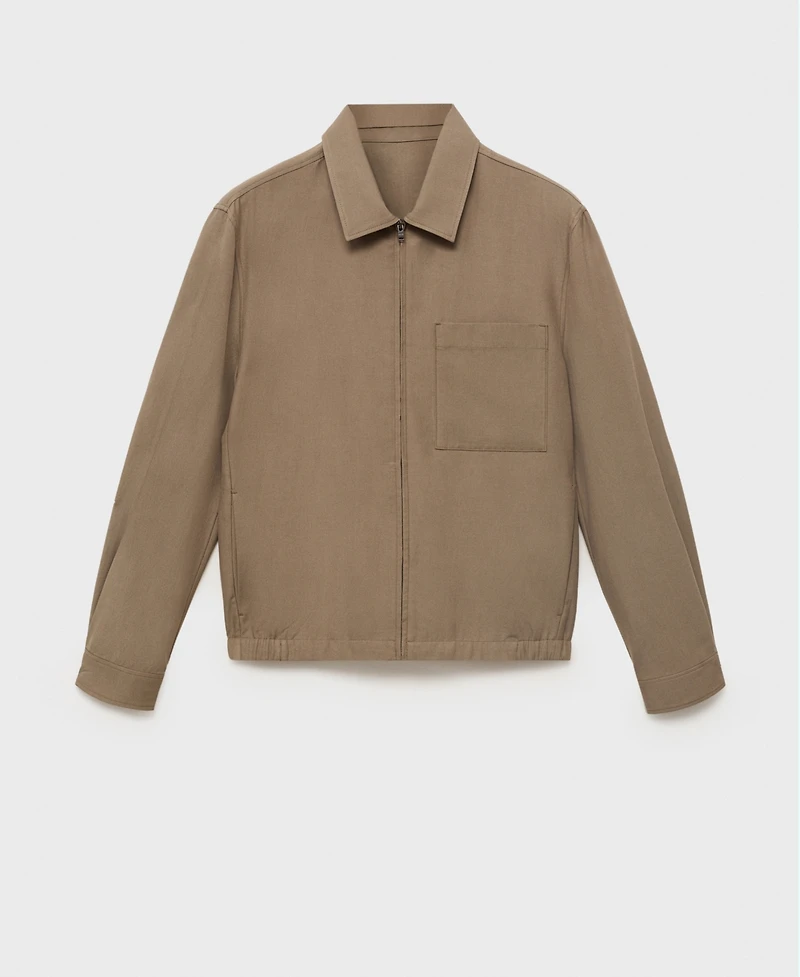 Mango Men's Pockets Lyocell Jacket