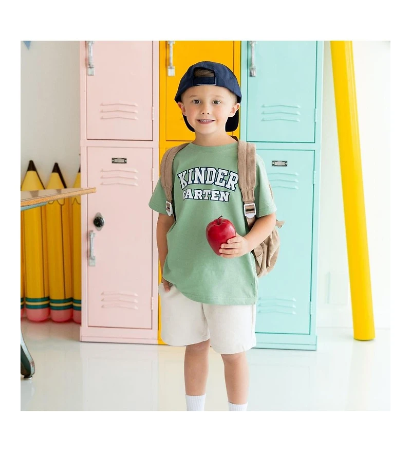 Sweet Wink Toddler Boys Kindergarten Varsity Short Sleeve T-Shirt