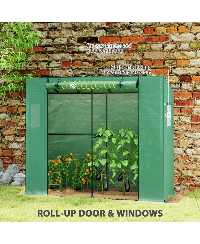Outsunny Portable house Small House, 6.6' x 2.5' 5.6',