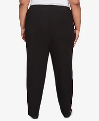 Alfred Dunner Plus As Usual Ribbed Knit Short Length Pants